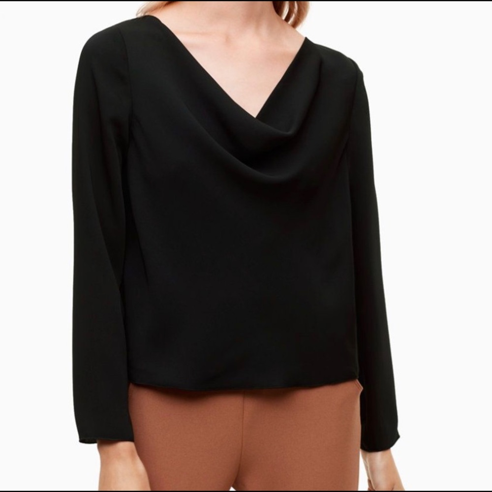 Aritzia cowl neck blouse